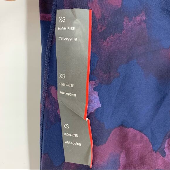 All In Motion High Rise 7/8 Legging Sculpted Purple Blue XS - Picture 7 of 9